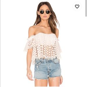 Revolve Amelia crochet crop top